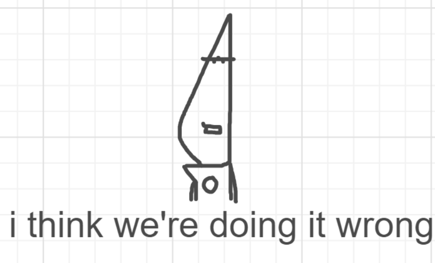 A panel from What's The Point, episode five of the Board Boards object show by Furretwalk/WalkingFurret.